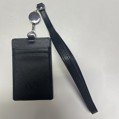 Badge holder with leather lanyard -Airport Authority Hong Kong